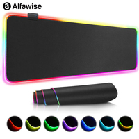 LED Light Gaming MousePad Anti-Slip Waterproof Large Mouse Pad Rubber Base Office Carpet Gamer Keyboard Computer Desks Accessory