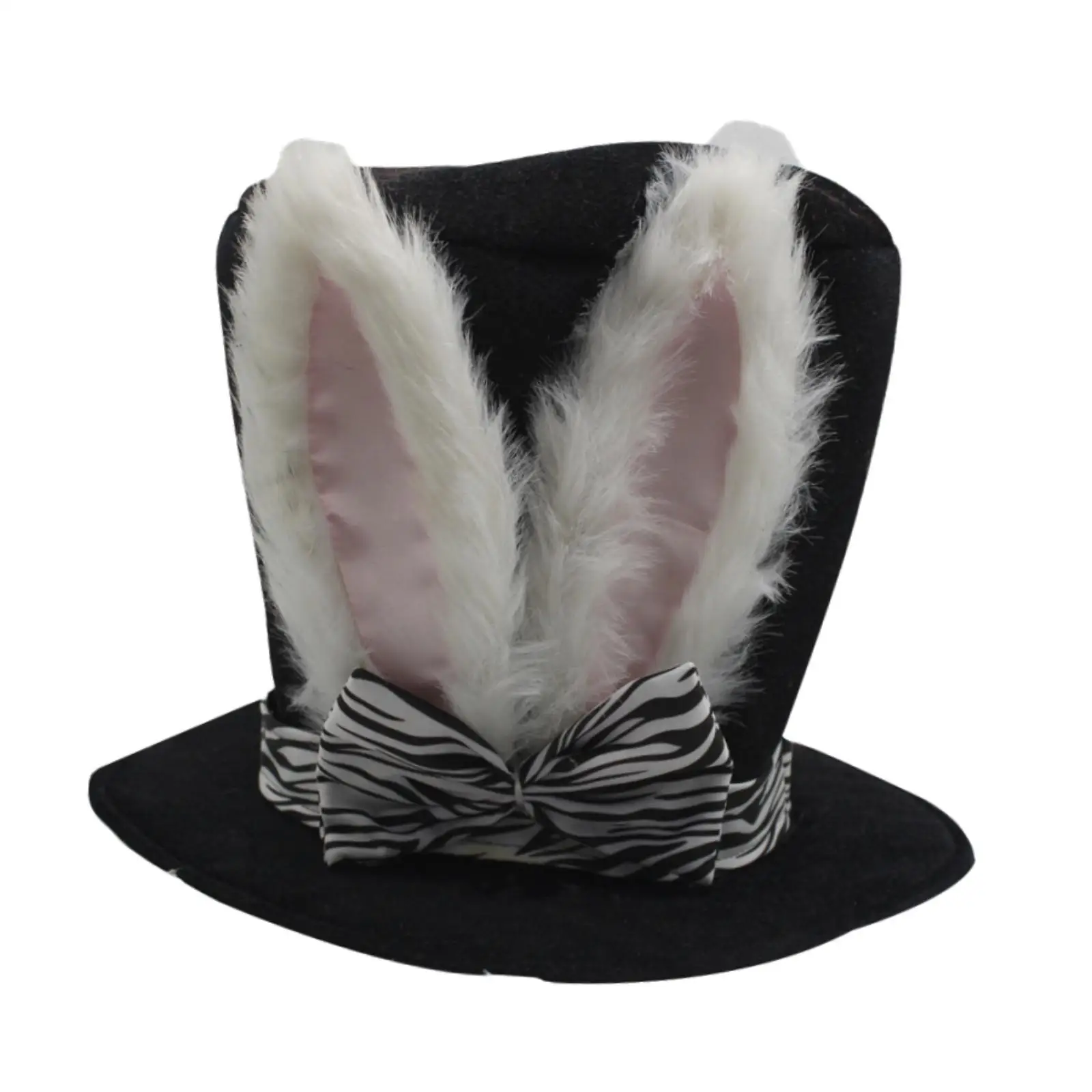 Easter Top Hat Bonnet with Large Ears Adorable Lightweight Decoration Victorian Topper for Holiday Men Party Coachman Halloween
