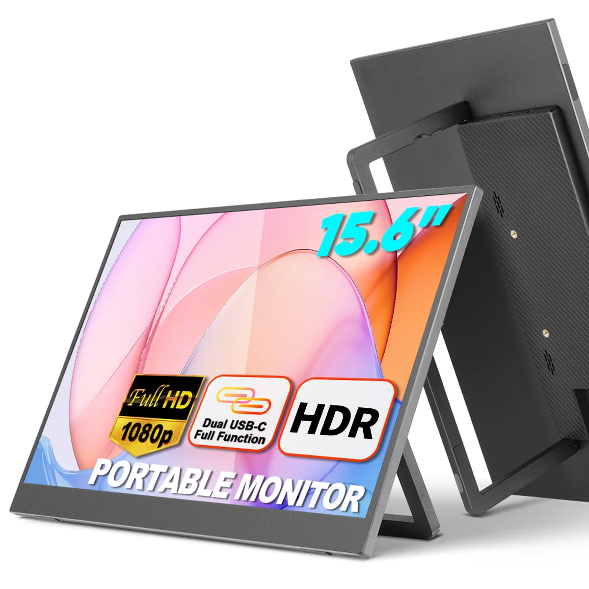 

15.6-Inch Portable Monitor with Type-C Connectivity, HDR Support, and Built-in Speakers - for Gaming and Professional Use