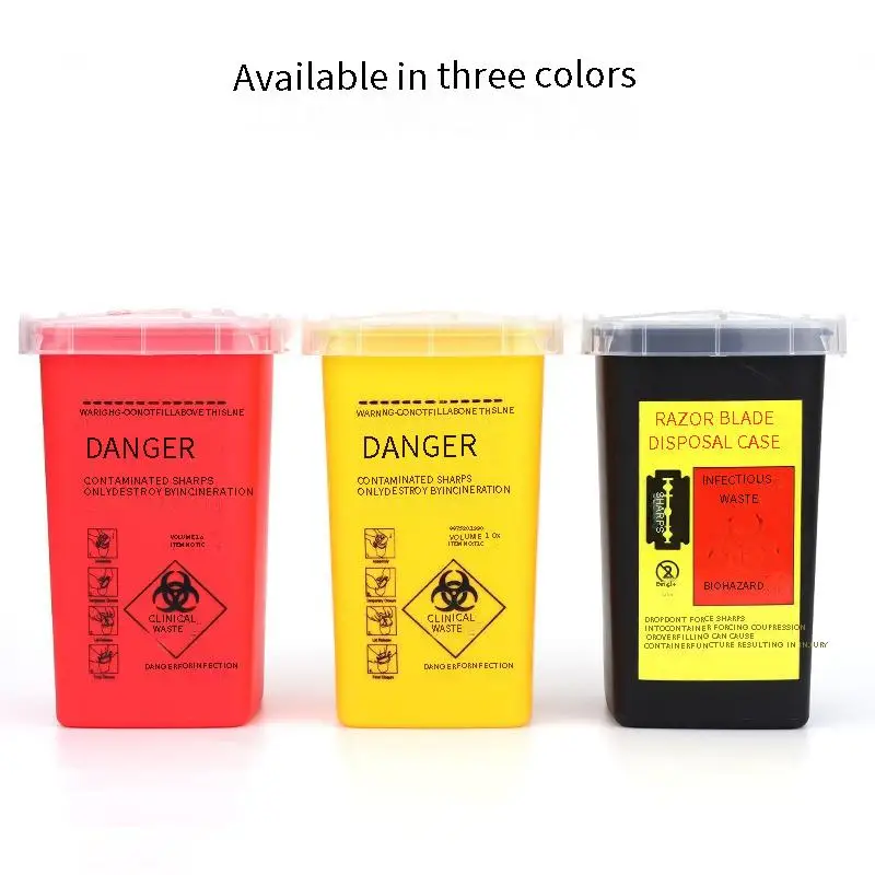 1 L Sharps Container Tattoo Needles Piercing Needles Disposal Collect Box Tattoo Waste Box Storage Box Tattoo Supplies