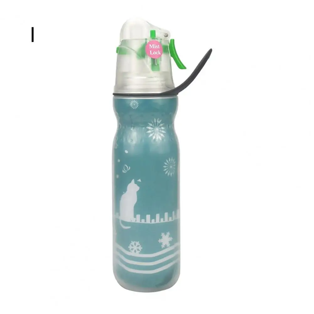 Cool Spray Mug Large Capacity Multicolor Bike Squeeze Bottle with Handle Drop-resistant Water Bottle for Outdoor Sports