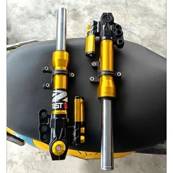 Universal Motorbike E-Scooter 30/33mm Mount 380mm to 420mm Front Fork Hydraulic Front Shock For Yamaha FORCE RSZ JOG NIU Ninebot