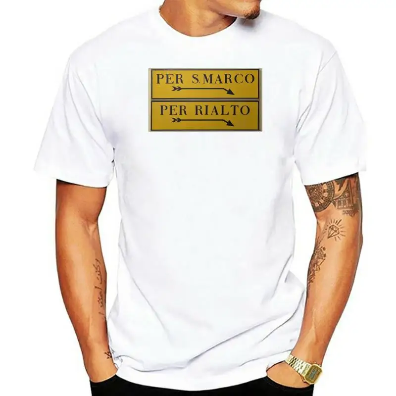 Per Rialto, Per San Marco, Venice Street Sign, Italy T shirt st marks basilica rialto bridge venice venezia street sign