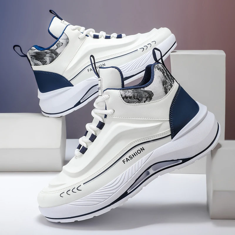 

Chunky Sneaker Men Designer Hollow Sole Running Shoes Fashion Casual Secondary Leather Cowhide Height Increased Platform Shoes