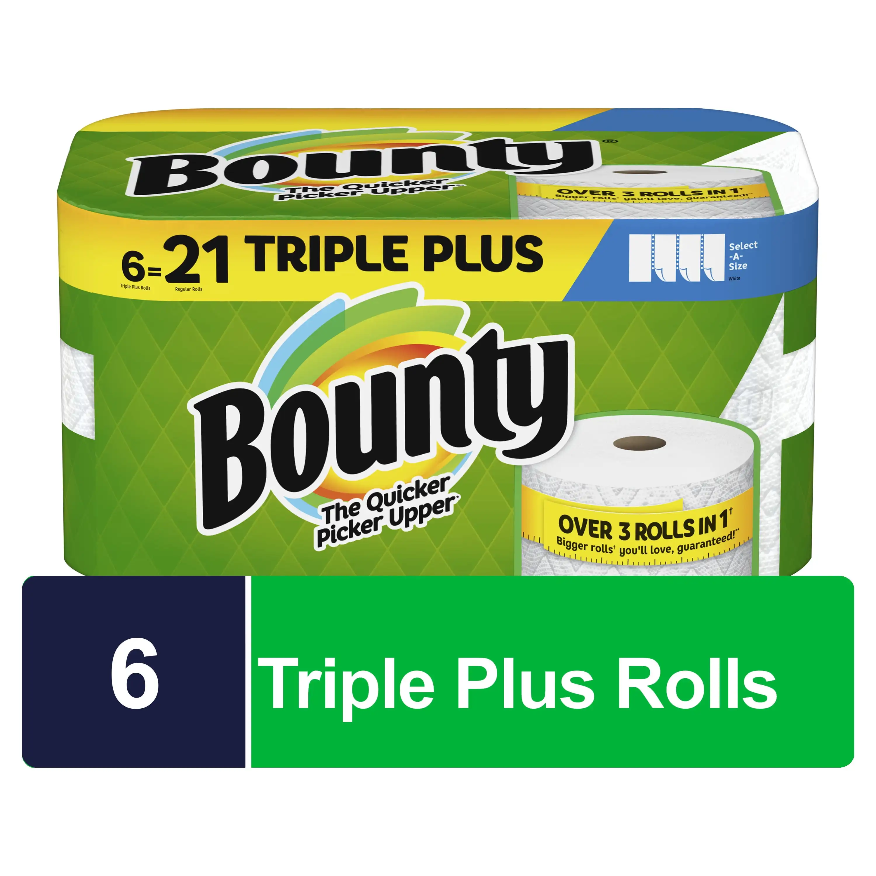 Select-A-Size Paper Towels, 6 Triple Plus Rolls, White, 158 Sheets Per Roll