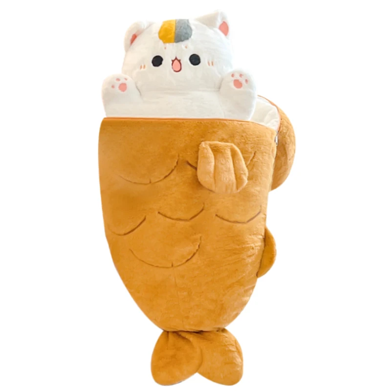 30-80cm Taiyaki Plush Toy Delicious Street Food And Lovely Animal Rabbit Cat Japanese Desserts Kids Sleeping Pillow Christmas