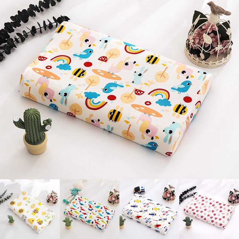 Child Cotton Latex Pillow Cover Kid Memory Foam Pillowcase Baby Cushion Cover 27x44/30x50cm Latex Pillow Case Cover for Bedroom