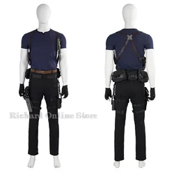 Resident 4 Remake Leon Cosplay Costume Kennedy Coat Prop Biohazar d Evil Cosplay Jacket Disguise Adult Men Halloween Costumes