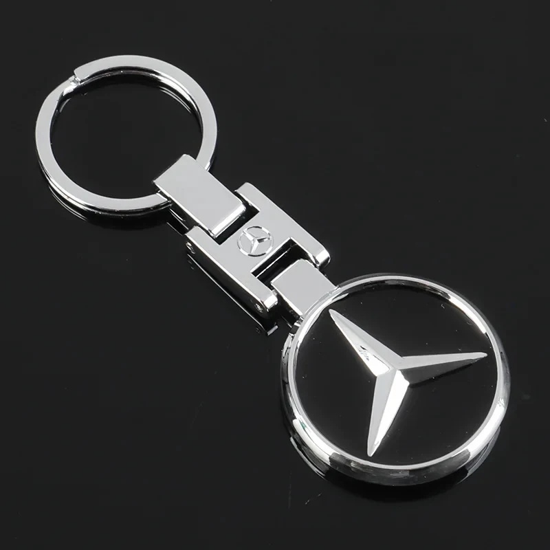 Car Styling Emblem Metal Keychain Key Ring Accessories For Mercedes Benz AMG W203 W206 W220 W205 W211 W212 W201 W210 W108 W168