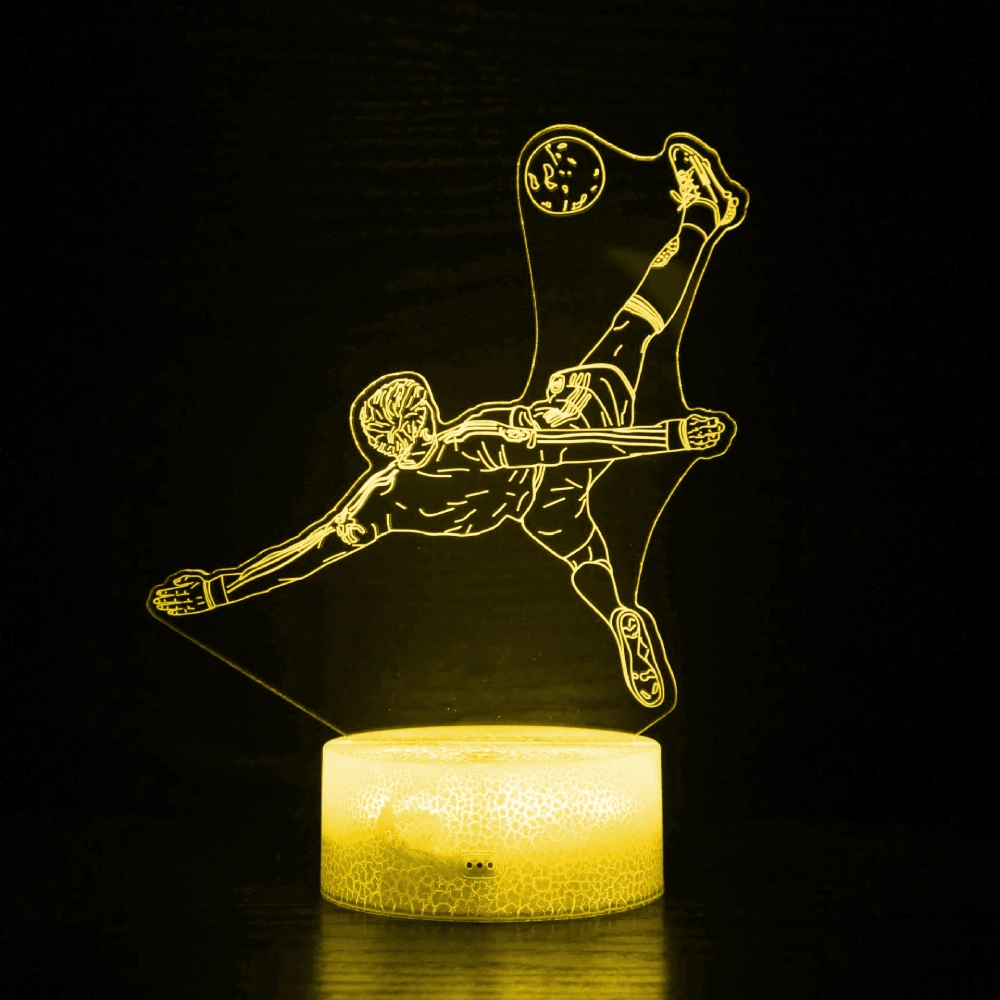 Nighdn Soccer Night Light 3D LED Optical Illusion Lamp Bedroom Decoration Christmas Birthday Soccer Gifts for Boys Kids Teens