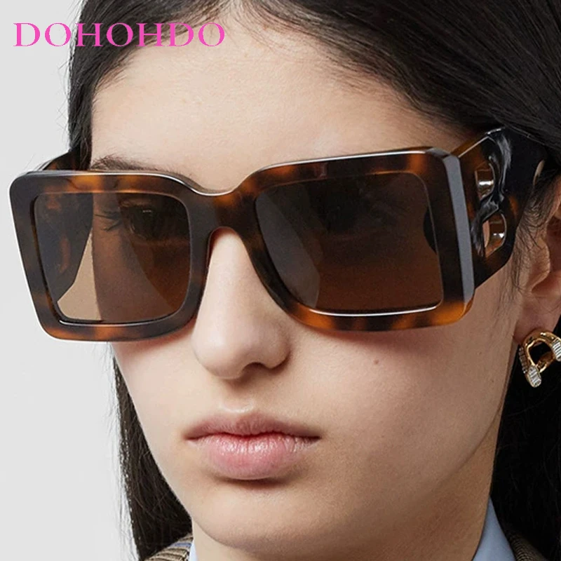 

Fashion Luxury Designer Oversized Square Women Sunglasses Vintage Trend Men Eyewear Travel Driving Shades Unisex UV400 Lentes