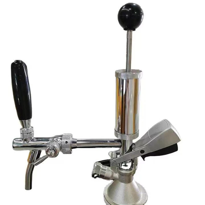 Long/Short Handle Beer Tap Stainless Steel Keg Tap Compatible with American and European Standard Beer Kegs Reusable
