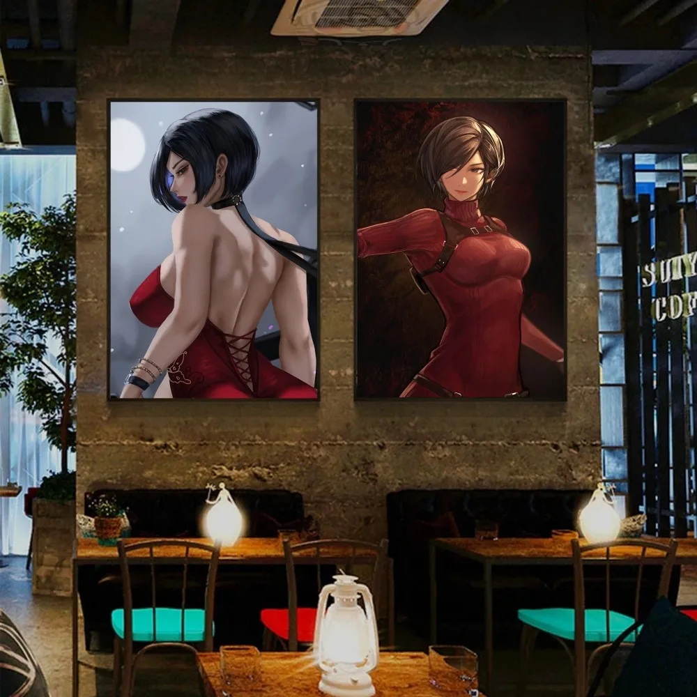 R-Resident Evil Ada Wong Poster Poster Stickers Art Wall Murals Decor Game Room Decor Gifts Kawaii HD Painting Cat Cars