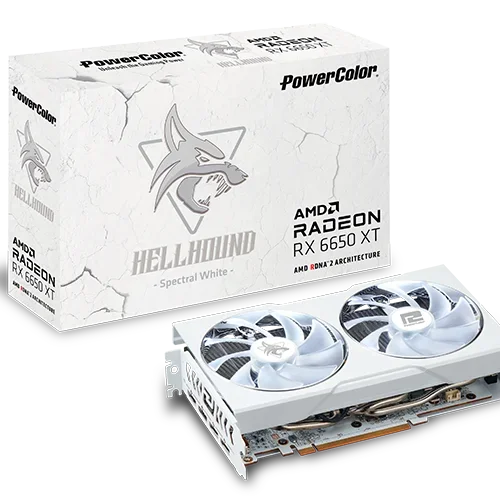 Brand New POWERCOLOR Hellhound Spectral White AMD Radeon RX 6650 xt hot sell graphics card amd rx 6650xt