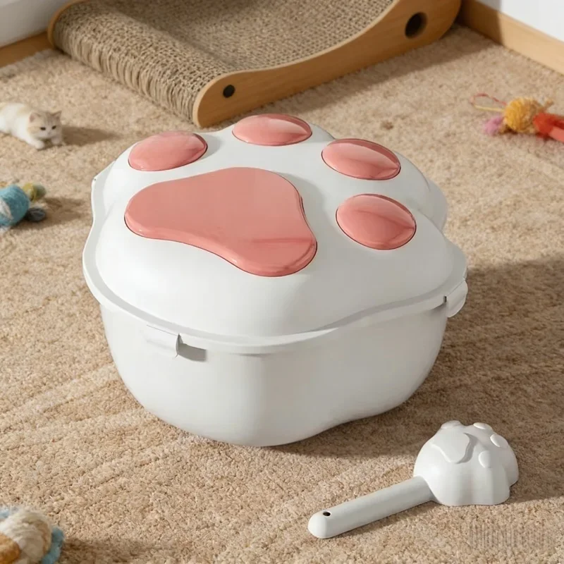 Image of Futteraufbewahrungsbox für Haustiere, großer, feuchtigkeitsbeständiger Behälter für Trockenfutter für Katzen, Hundefutterbehälter, Futterbehälter für Haustiere, tägliches Haustierzubehör