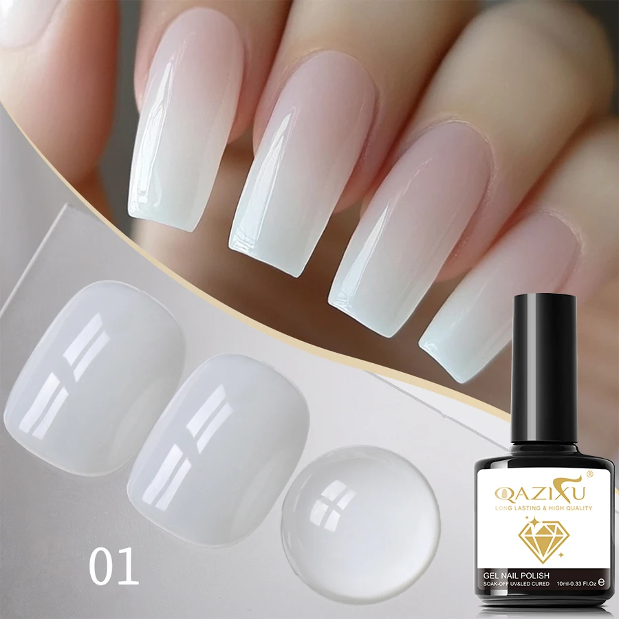1-2 Stuks Wit En Melkwit Gel Nagellak UV LED Losweken Gel Nagellak Voor Nail Art DIY Salon Thuis Vakantie Cadeau Voor Vrouwen