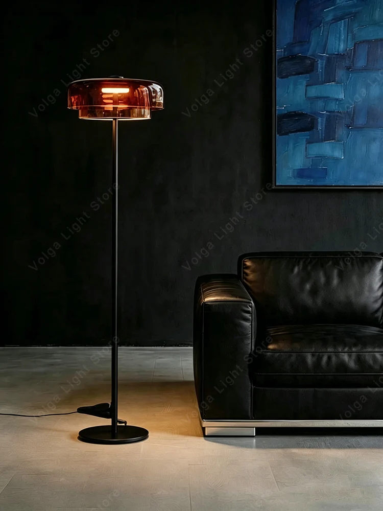 Nordic Luxury Glass Orange Green Floor Lamp Led 57