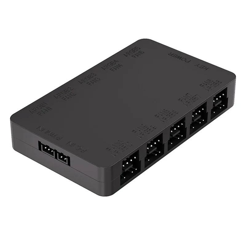 رائع ARGB مروحة التبريد Hub10-Port 4Pin 5V-3Pin وحدة تحكم بالمروحة مع علبة كمبيوتر مغناطيسية الإضاءة PWM مروحة الفاصل
