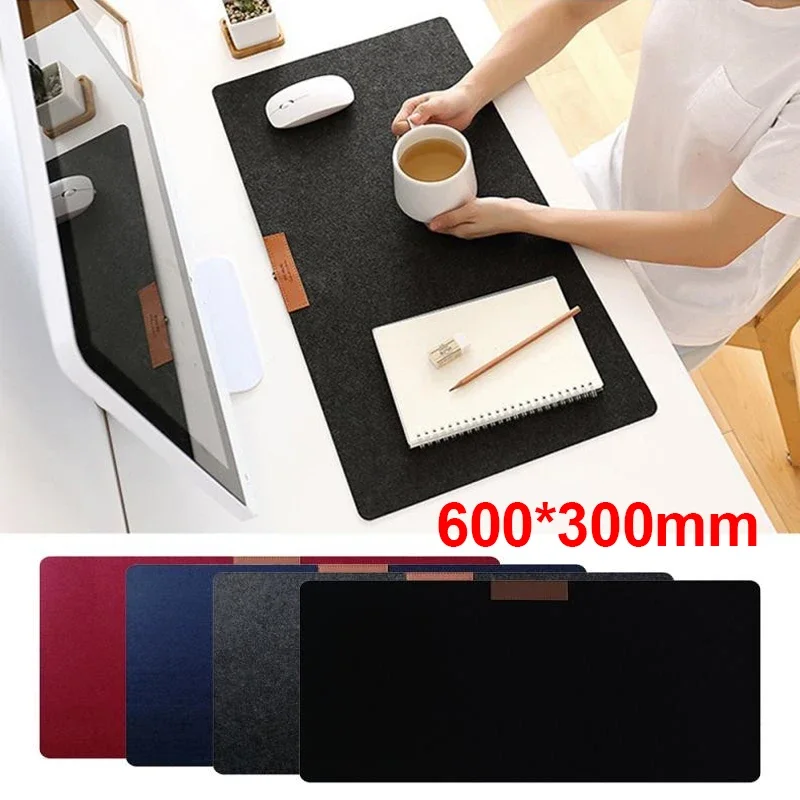 

Large Office Computer Desk Mat Table Keyboard Big Mouse Pad Laptop Cushion Desk Non-slip Felt Mat 600*300mm Gamer Mousepad Mat