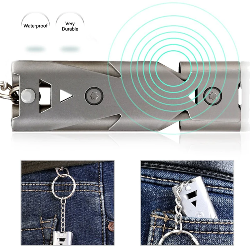 150 двухтрубный свисток для выживания, портативный безопасный свисток для кемпинга, военные тренировочные свистки, брелок SOS, многофункциональный инструмент