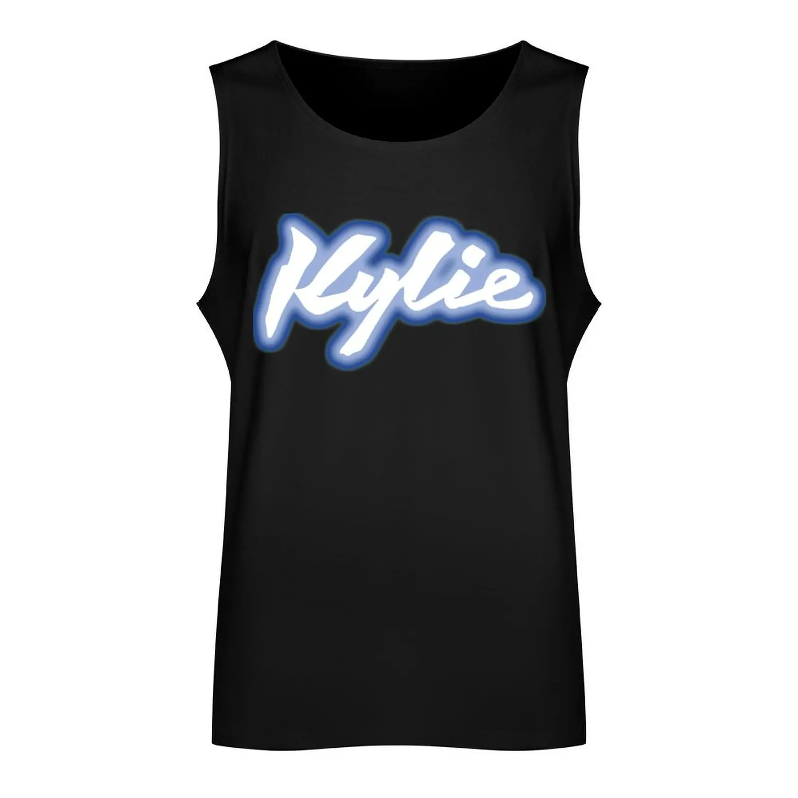 Kylie Minogue - 2020 Logo - White and icy Blues Tank Top bodybuilding man sports vest