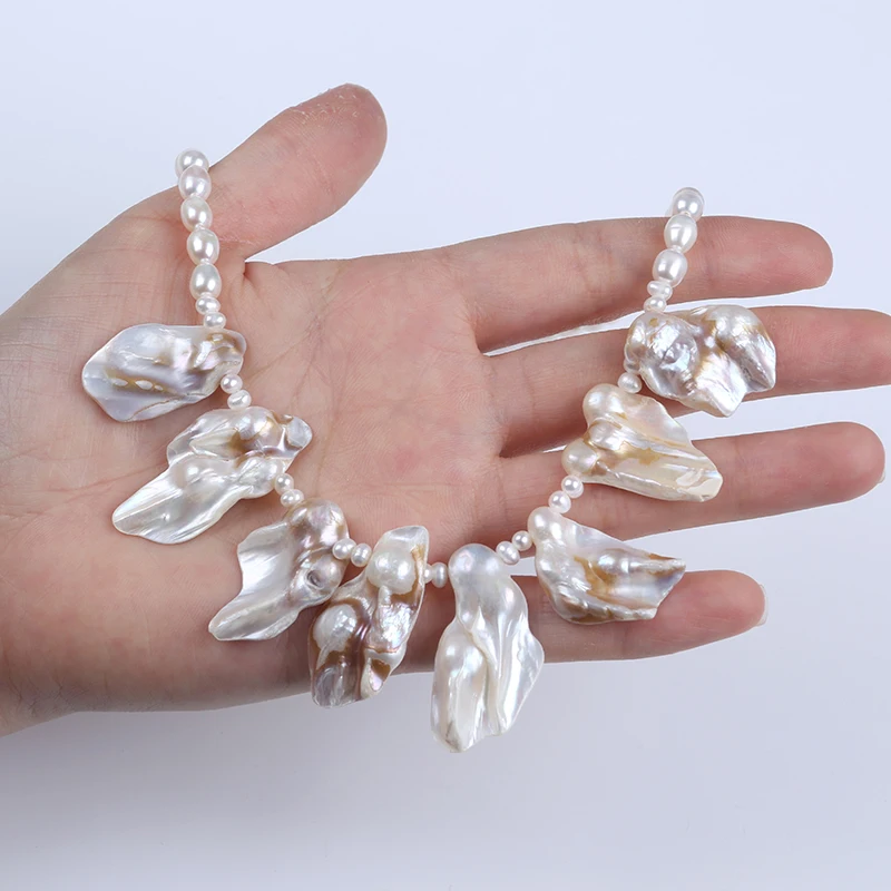 

Оптовая продажа, модное дизайнерское ожерелье с жемчугом неправильной формы для женщин