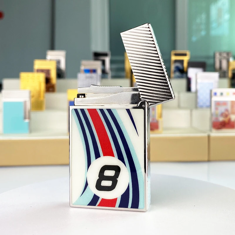 

New commemorative edition luxury butane lighter single and double flame flat tone natural paint smoker L2 series 19009