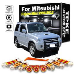 TPKE 10Pcs Canbus LED Interior Map Dome License Plate Light Kit For Mitsubishi Pajero Mini 1994- 2009 2010 2011 2012 Car Lamp
