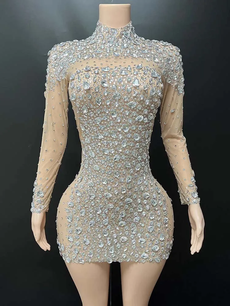 Abito in rete elastica sexy con stampa a caldo di alta qualità 2025 Abbigliamento da donna personalizzato di nuova moda