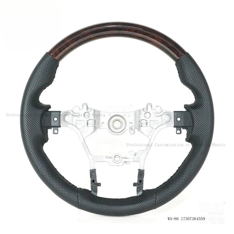 New Suitable for 15-23 Toyota Hilux HILUX modified and upgraded retro peach wood car pickup steering wheel