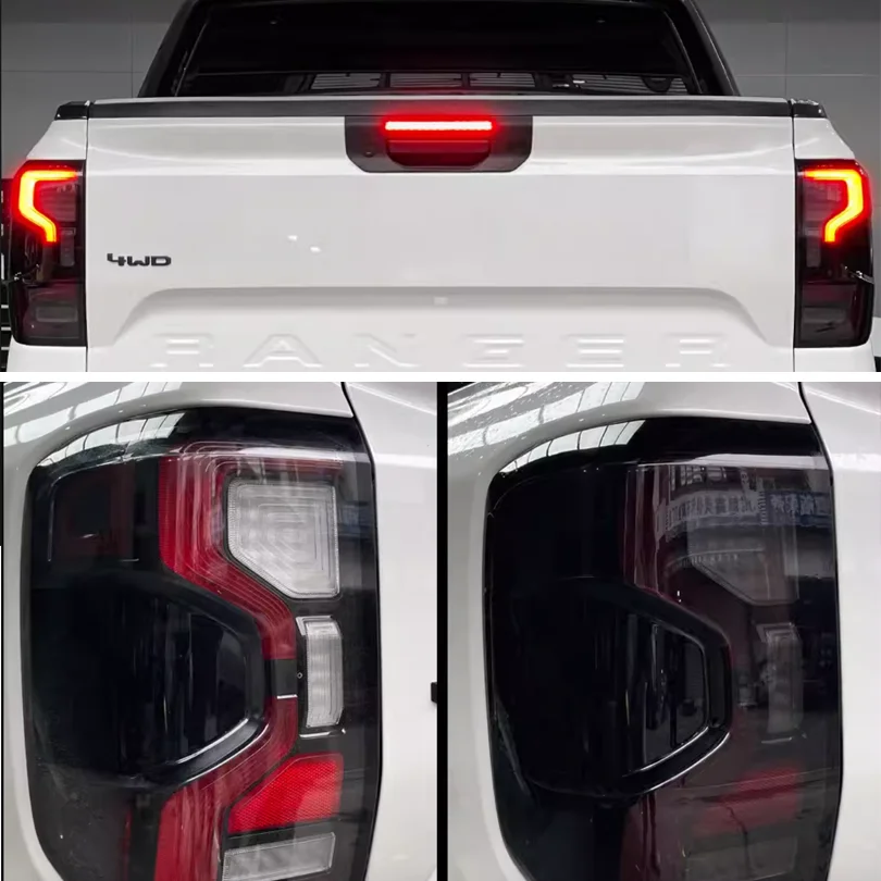 

Precut Smoke Matt Black Taillight Decal Protective Film Tail light Overlay Wrap Sheet Car Sticker For Ford Ranger