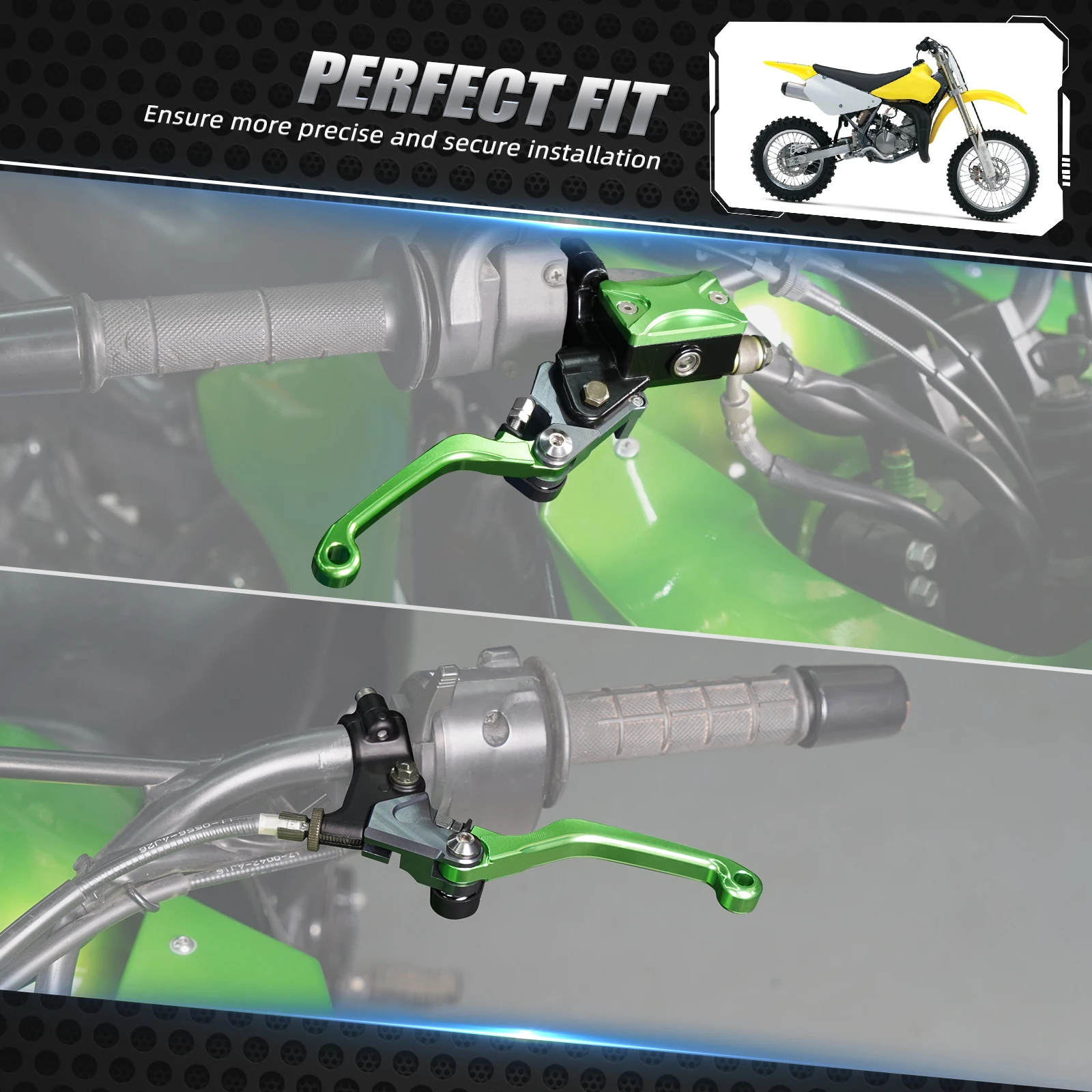 For Kawasaki KX 65 KX 85 KX 125 KX 250 KX250F KX450F KLX 125 KLX 250 D-TRACKER KLX450R 7/8" Hydraulic Brake & Cable Clutch Lever view 6