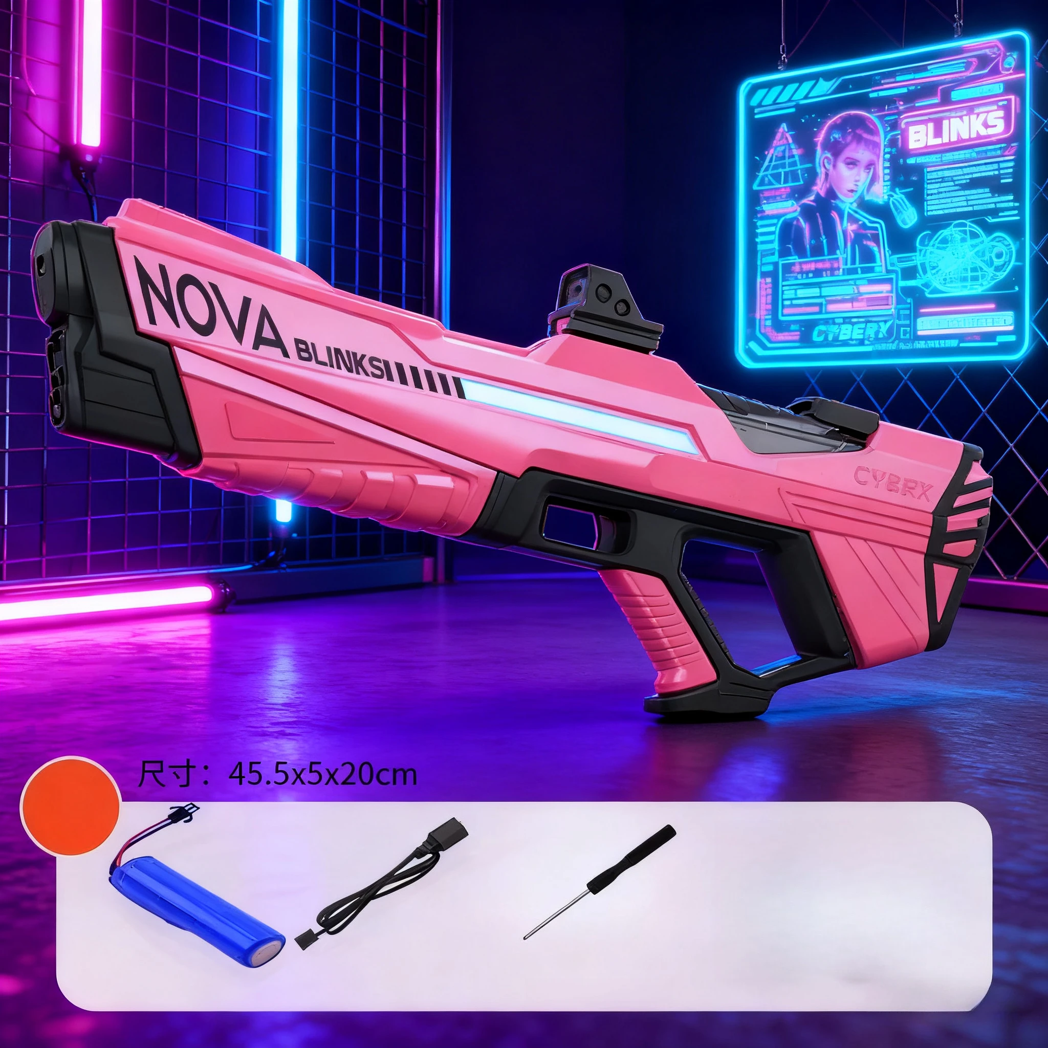 Electric Water Pistol Guns Automatic With LED Big Capacity Spray Blaster Shooting Water Gun Summer Pool Outdoor Toys for Kids