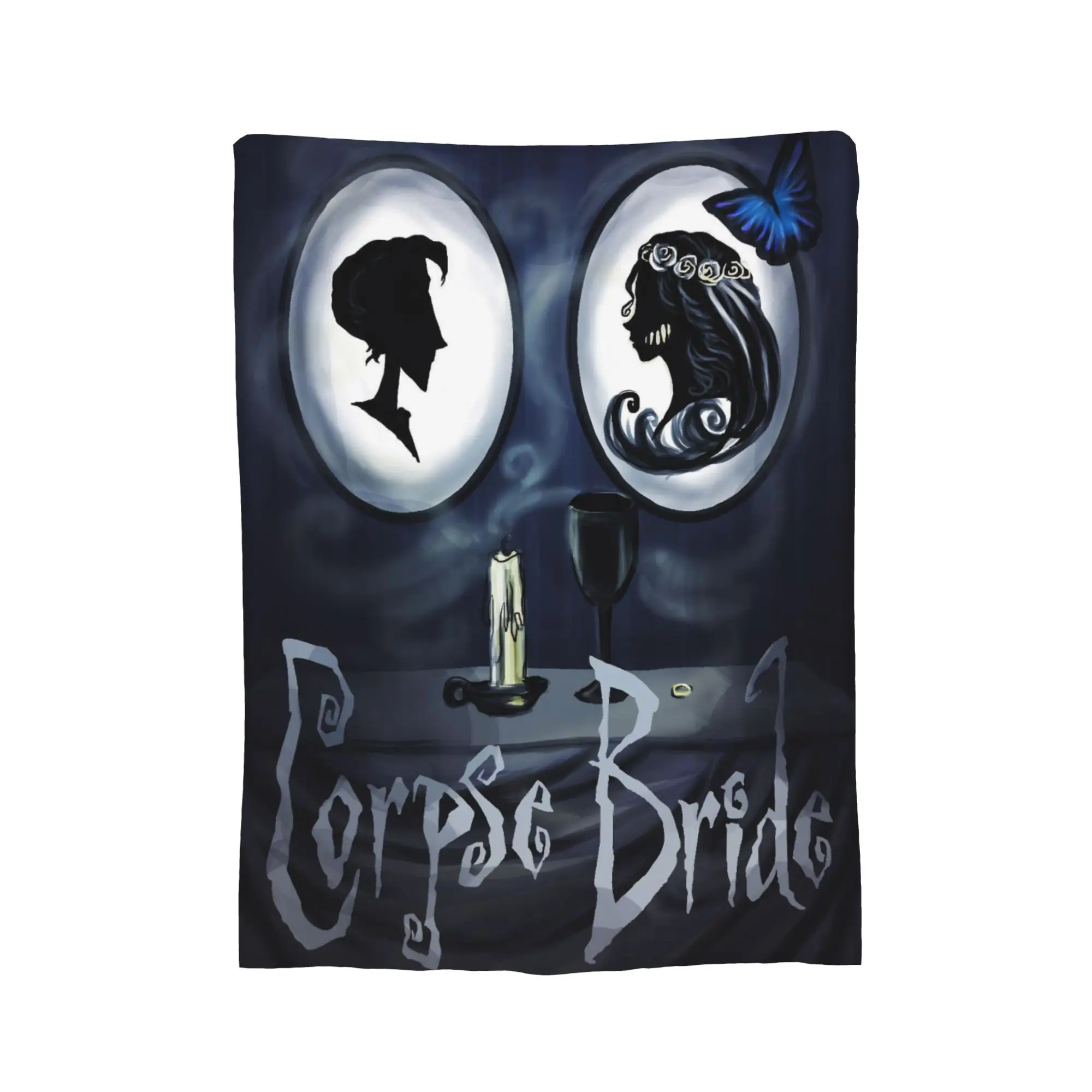 جثة العروس إميلي وفيكتور بطانية الفانيلا ربيع الخريف متعددة الوظائف سوبر الدافئة رمي البطانيات للسرير لحاف في الهواء الطلق