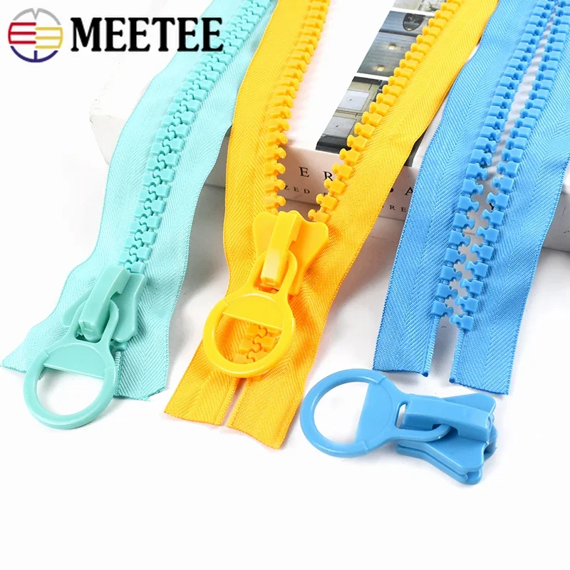

2/5/10Pcs Meetee 25cm Resin Zipper No Endless Lock Extra Large Zips for Bags Clothes Unstoppable Decoration Zip DIY Accessories