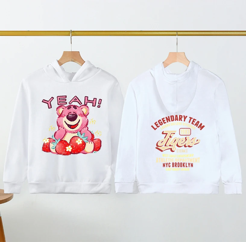 

Disney Strawberry Bear Kids Hoodie Cartoon Print Autumn/Winter Long-sleeved Sweatshirt