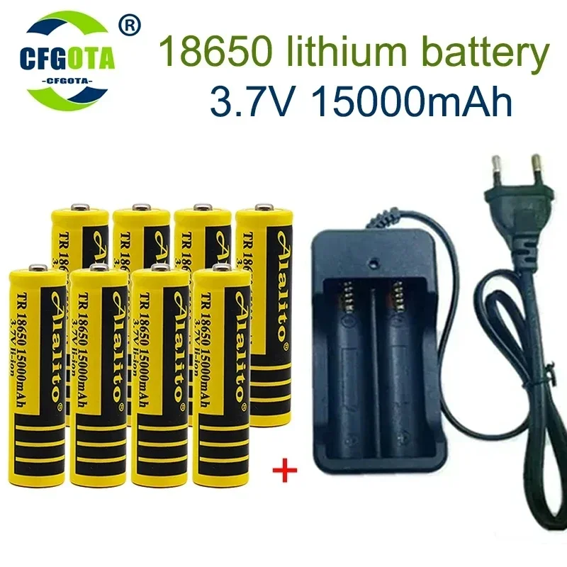 100% Original 18650 15000mAh 20A discharge INR18650 35E  18650 battery Li-ion 3.7v rechargable Battery+charger