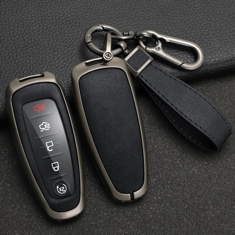 

Car remote control key case cover Shell fob holder for Ford Focus edge Explorer expedition C-Max Escape Flex keychain