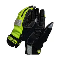 Guantes de trabajo antideslizantes reflectantes de la más alta calidad, resistentes a los pinchazos, Extra duraderos, genuinos, pequeños, medianos, L, XL, XXL, XXXL, Verde