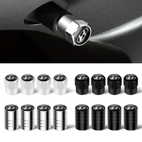 4Pcs Car Aluminum Tire Valve Caps Protection Cover Tyre Air Stem Covers Accessories For Hyundai Sonata  Wagon Ioniq i20 i30 ix20