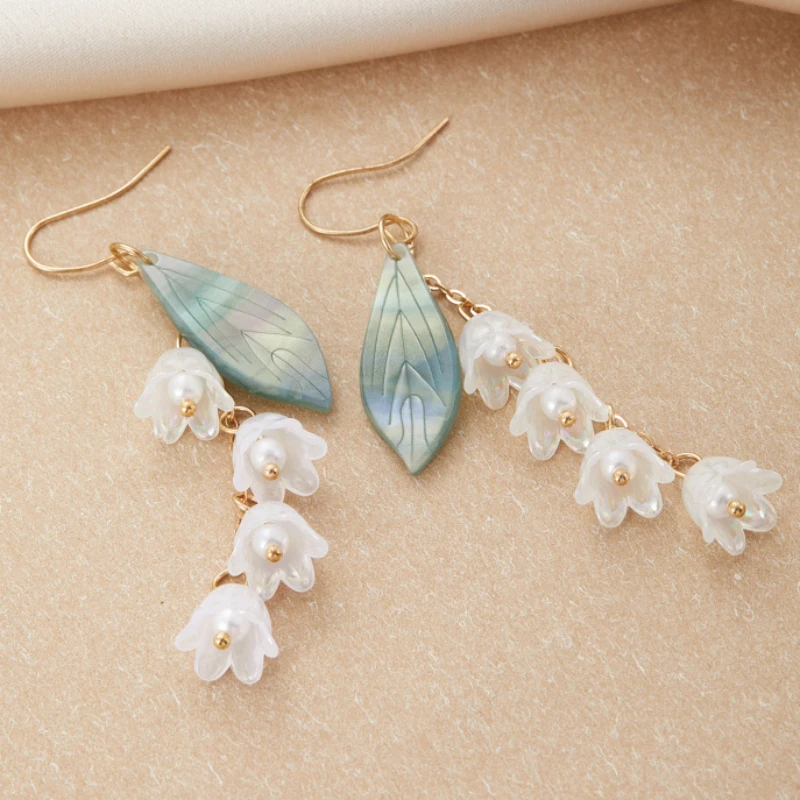 أقراط شرابة على شكل زهرة أوراق شجر عصرية جديدة، إكسسوارات مجوهرات مخصصة للاستخدام اليومي متعددة الاستخدامات للعطلات