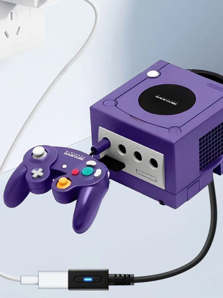 12cm Typ-C 45W PD Ladekabel für NGC-Konsole USB-C Gaming-Stromversorgungskabel für Nintendo Gamecube Ladekabel für Spielkonsole