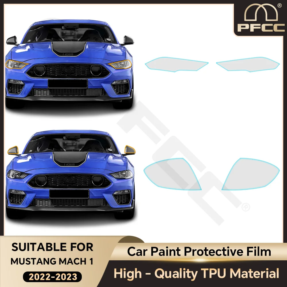 

Car Paint Protection Film Pre Cut PPF TPU Transparent Kit Clear for Ford Mustang Mach1 2022-2023 Decal Body Sticker Accessories