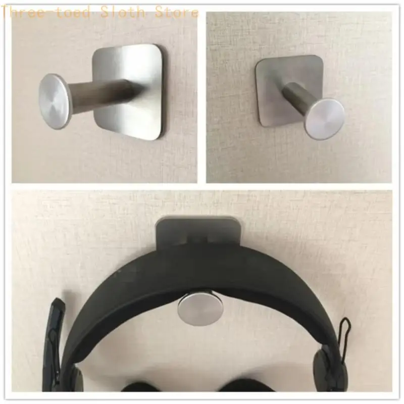 Kopfhörer-Organizer-Haken mit selbstklebender Halterung, Stahl-Designs, Ständer für Unordnung, einfache Schreibtisch- und – Detail 8