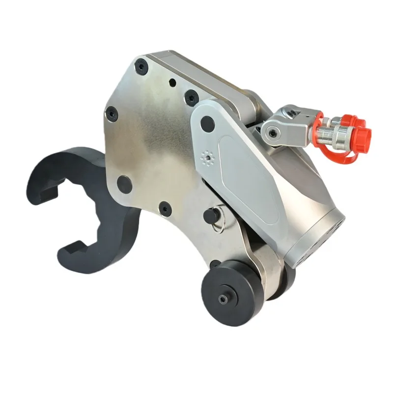 Safe, reliable, thin, interchangeable head open hydraulic wrench, suitable for industrial maintenance