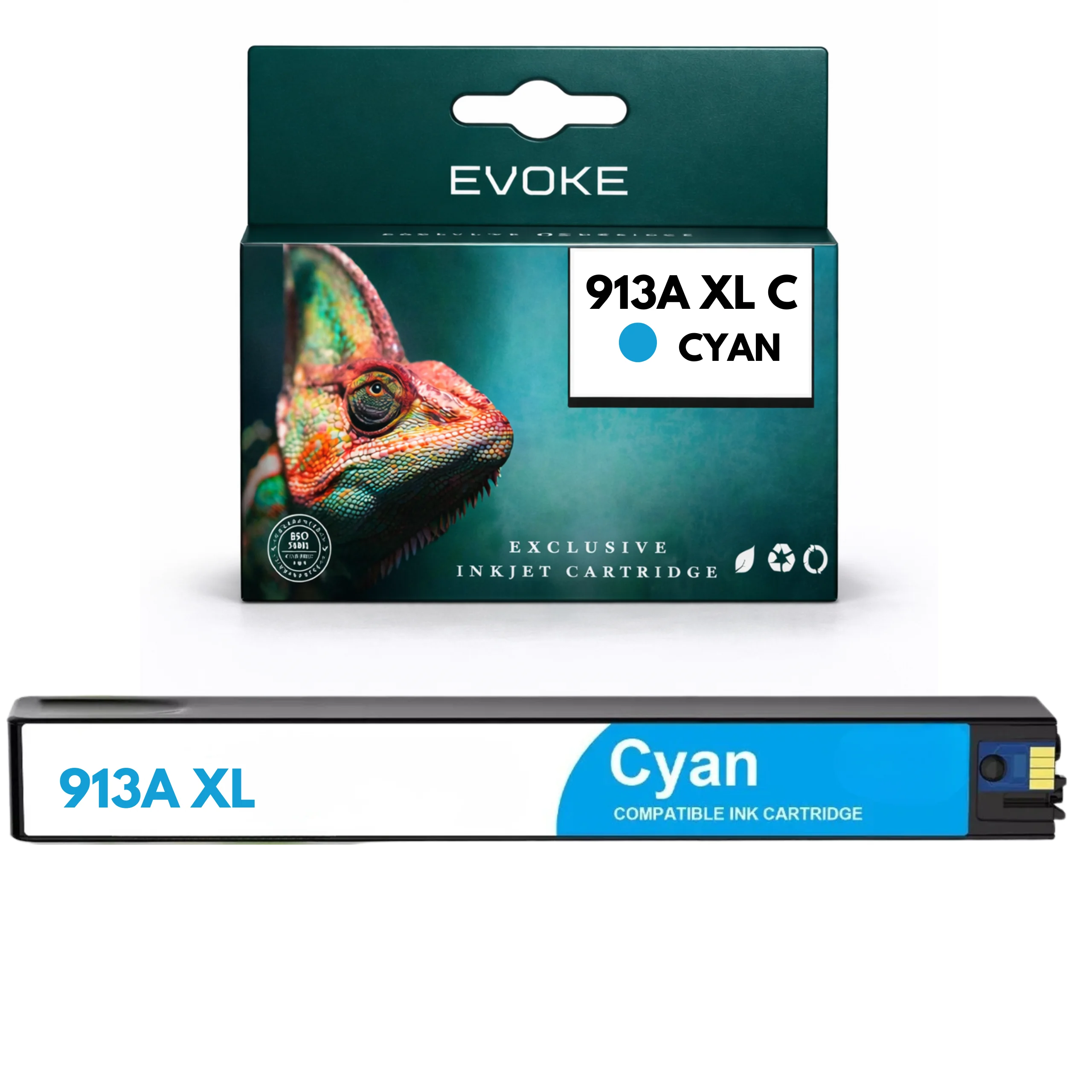 Evoke compatibele toner voor Hp 913A F6T77Ae cyaan Pagewide 352Dw/377Dw P55250Dw P57750Dw 477Dw