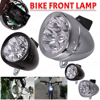 Retro Bike Front Light Lamp Bike Accessory Vintage LED Headlight with Bracket Front Head Lamp 160 Visual Angle Fog Headlamp