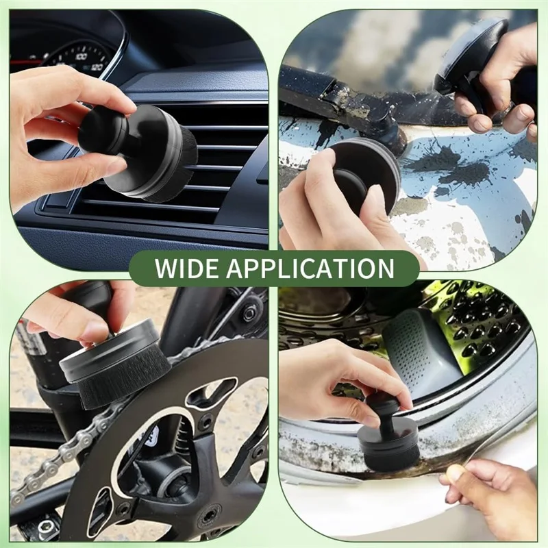 Portable Car Wash Tire Brush Soft Detailing Brush with Cover Car Crevice Dust Removal Brush for Cleaning Tyres Dashboard