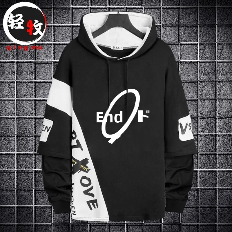 

Толстовка с капюшоном Lonely Ro в стиле аниме, удлиненная, повседневная одежда, новая модель с принтом логотипа группы, для молодежи, осенне-зимняя мода