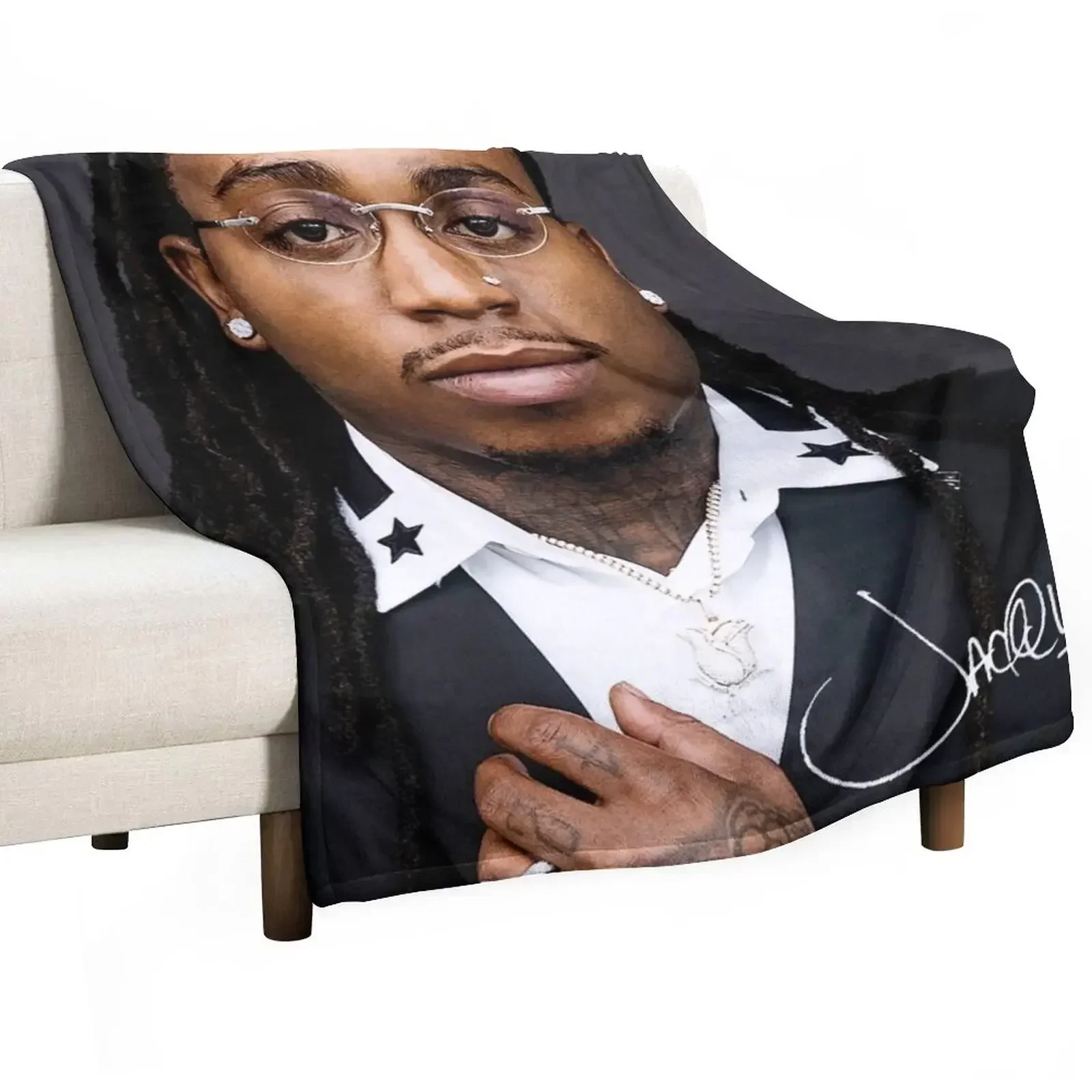 

Threejaq King of R & B American Tour 2019 2020 Throw Blanket Hairys Flannels Blankets